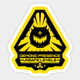 Demonic Presence Blk Sticker